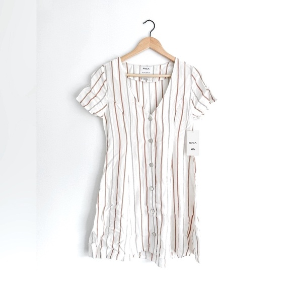 NWT 🍑 RVCA Understated Mini Dress Amber - Size Small - Picture 1 of 11